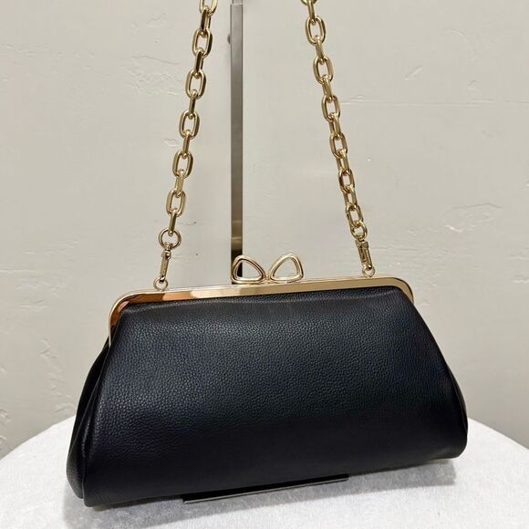 Premium Pebble Calfskin Handmade “Bow” Kisslock Baguette Bag & 3 Strap Styles - Picture 9 of 15